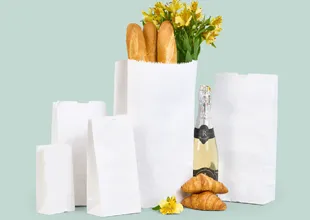 SOS White Kraft Bags
